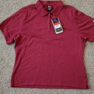 Womens Nike maroon short sleeve polo